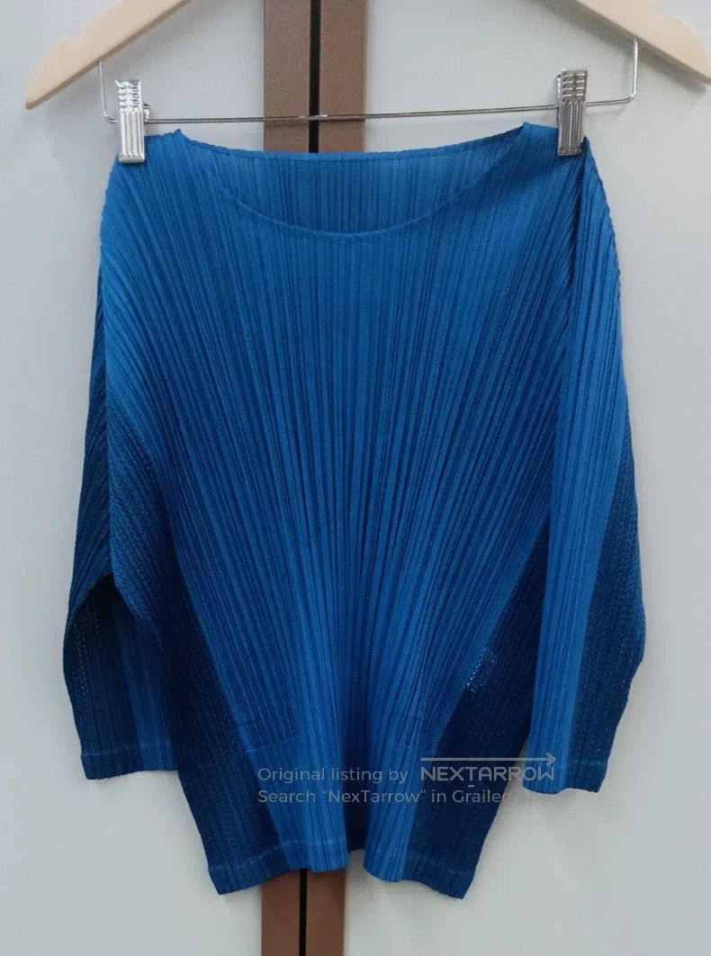 Issey Miyake Issey Miyake Blue Midi Skirt Size 25" / US 0 / IT 36 - 1 Thumbnail