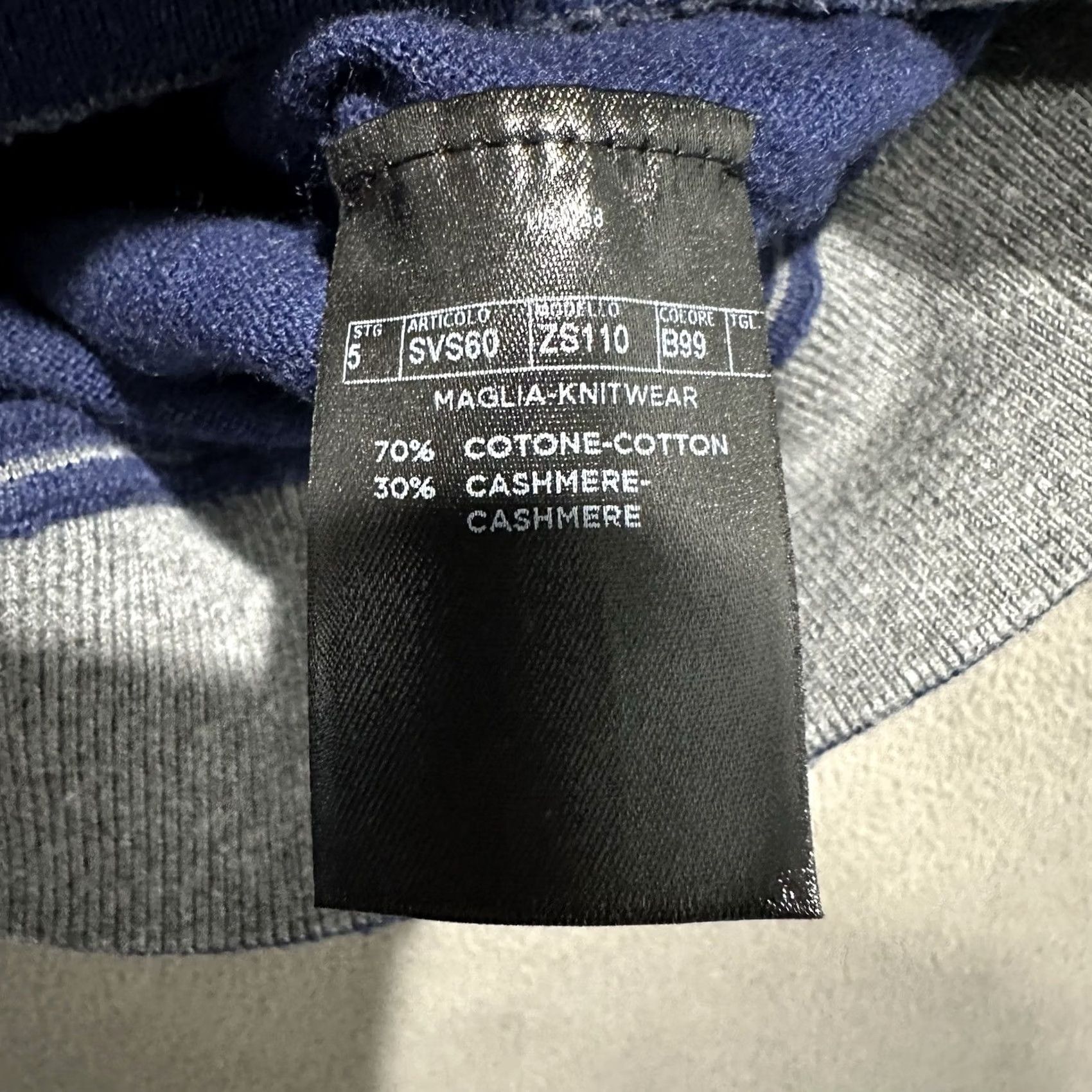 Ermenegildo Zegna Zegna Sport Sweater Mens XL Blue Cotton Cashmere Blend Crewneck Pullover Knit Casual Sports Mens Regular Size M Size US M / EU 48-50 / 2 - 6 Thumbnail