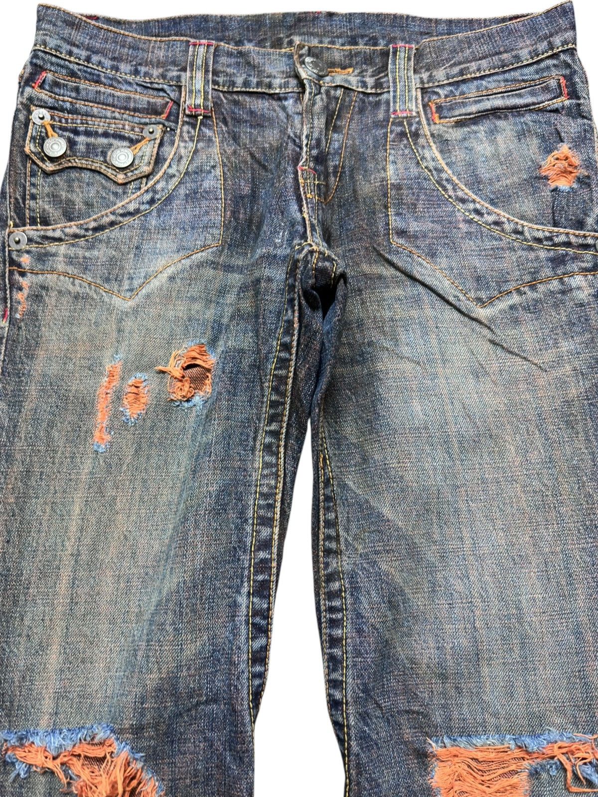 PPFM Vintage PPFM Flare Bootcut Grunge Distressed Denim Size US 32 / EU 48 - 2 Thumbnail