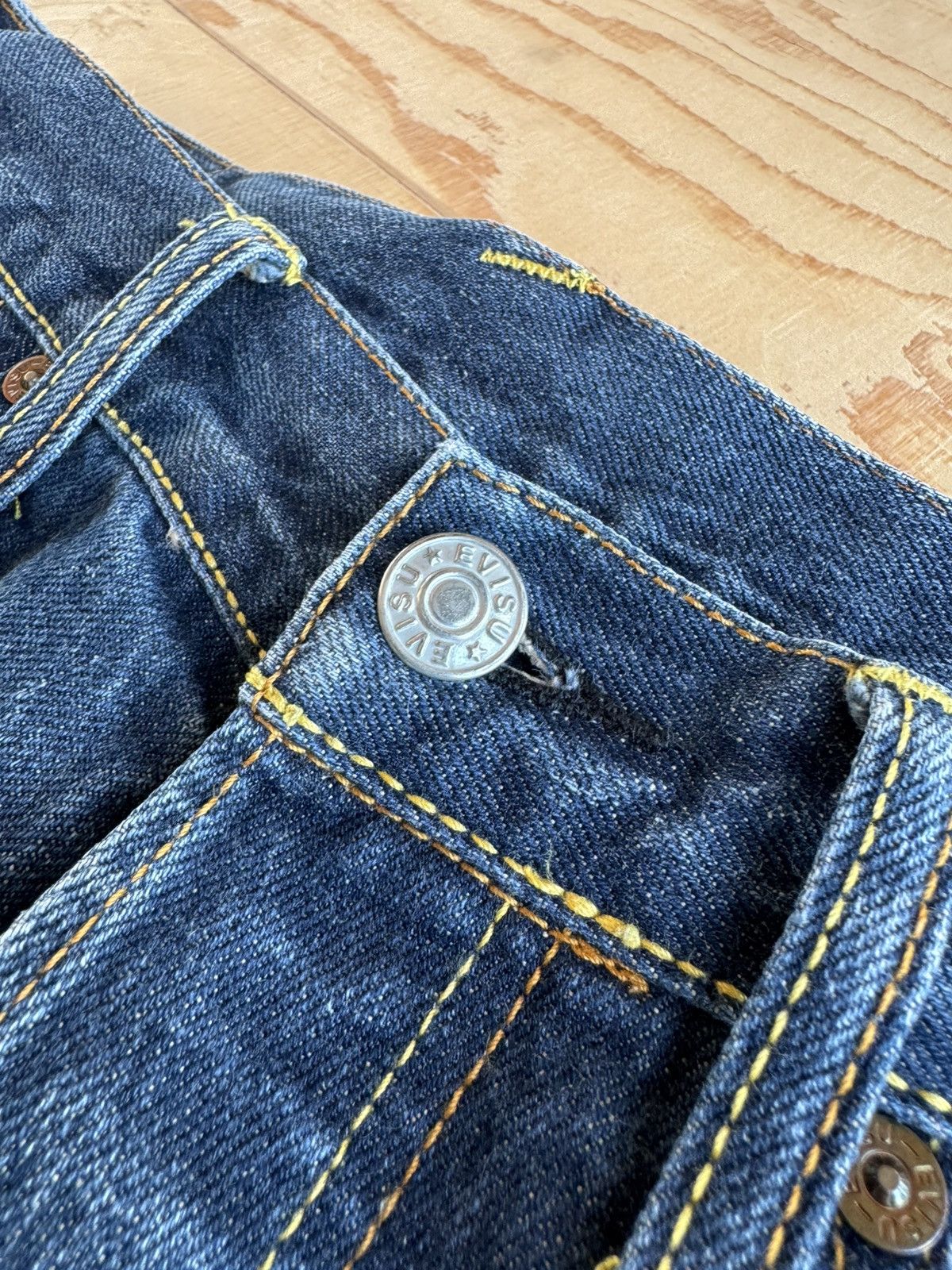 Vintage evisu white seagull selvedge denim jeans