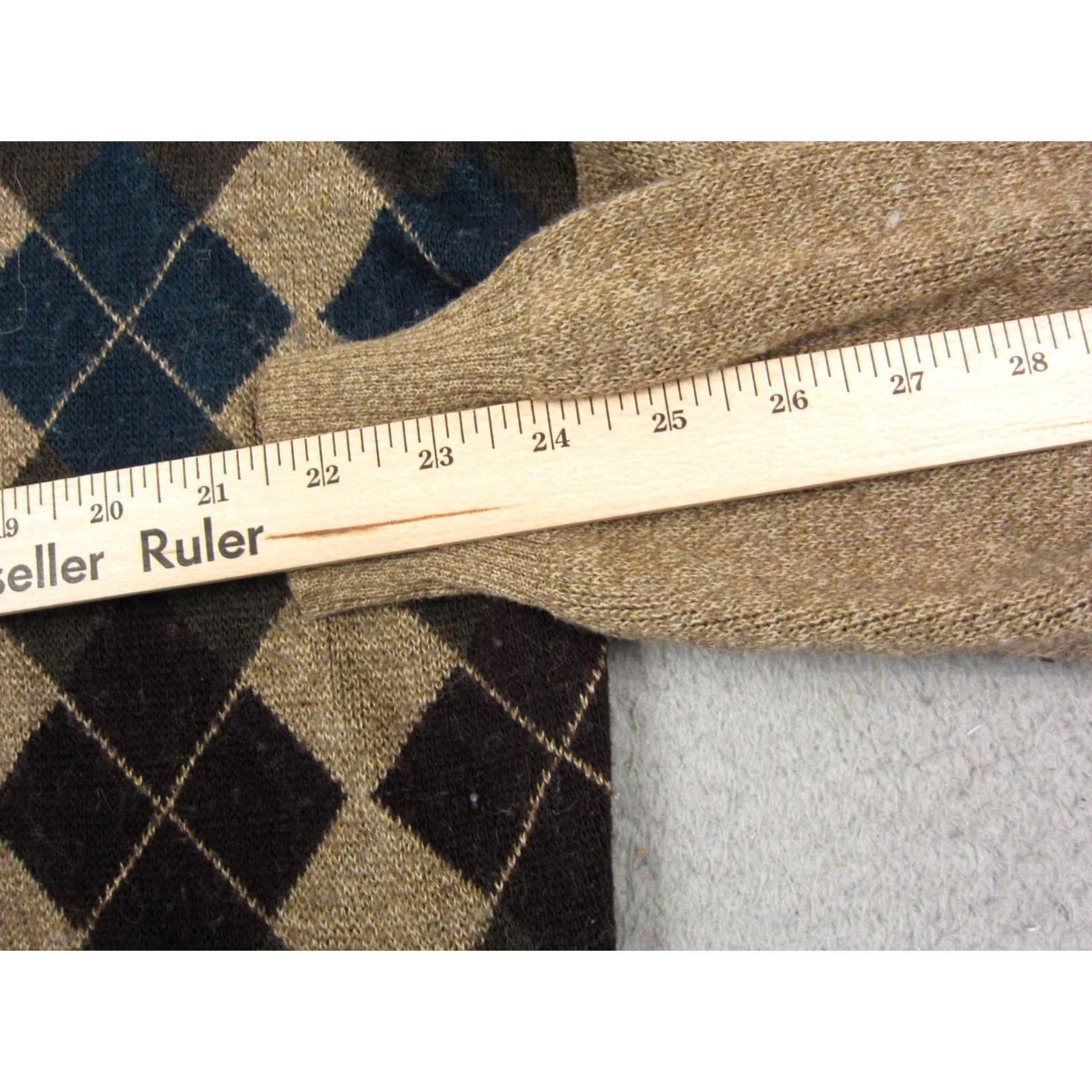 Vintage VINTAGE Consensus Sweater Adult 2XL Brown Wool Argyle Knit Mens 80s 90s Size US XXL / EU 58 / 5 - 7 Thumbnail