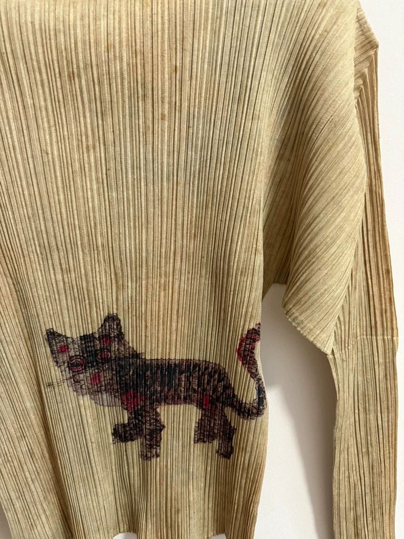 Issey Miyake Issey Miyake size:4 Brown tabby cat high-neck long-sleeved Size L / US 10 / IT 46 - 5 Thumbnail