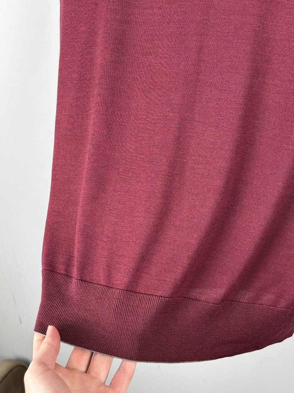 Eleventy Eleventy Paris Luxury Silk Wool Burgundy Sweater Size US XL / EU 56 / 4 - 7 Thumbnail