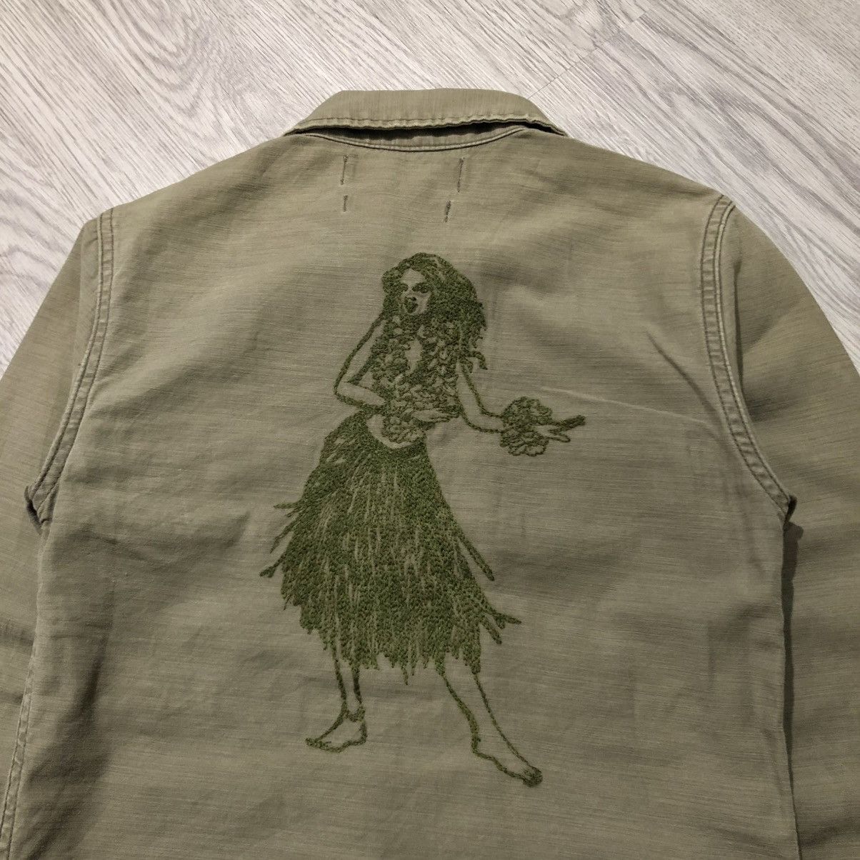 Remi Relief 🇯🇵 Remi Relief Japan Workshirt Double Pocket Military Green Size US XS / EU 42 / 0 - 14 Thumbnail
