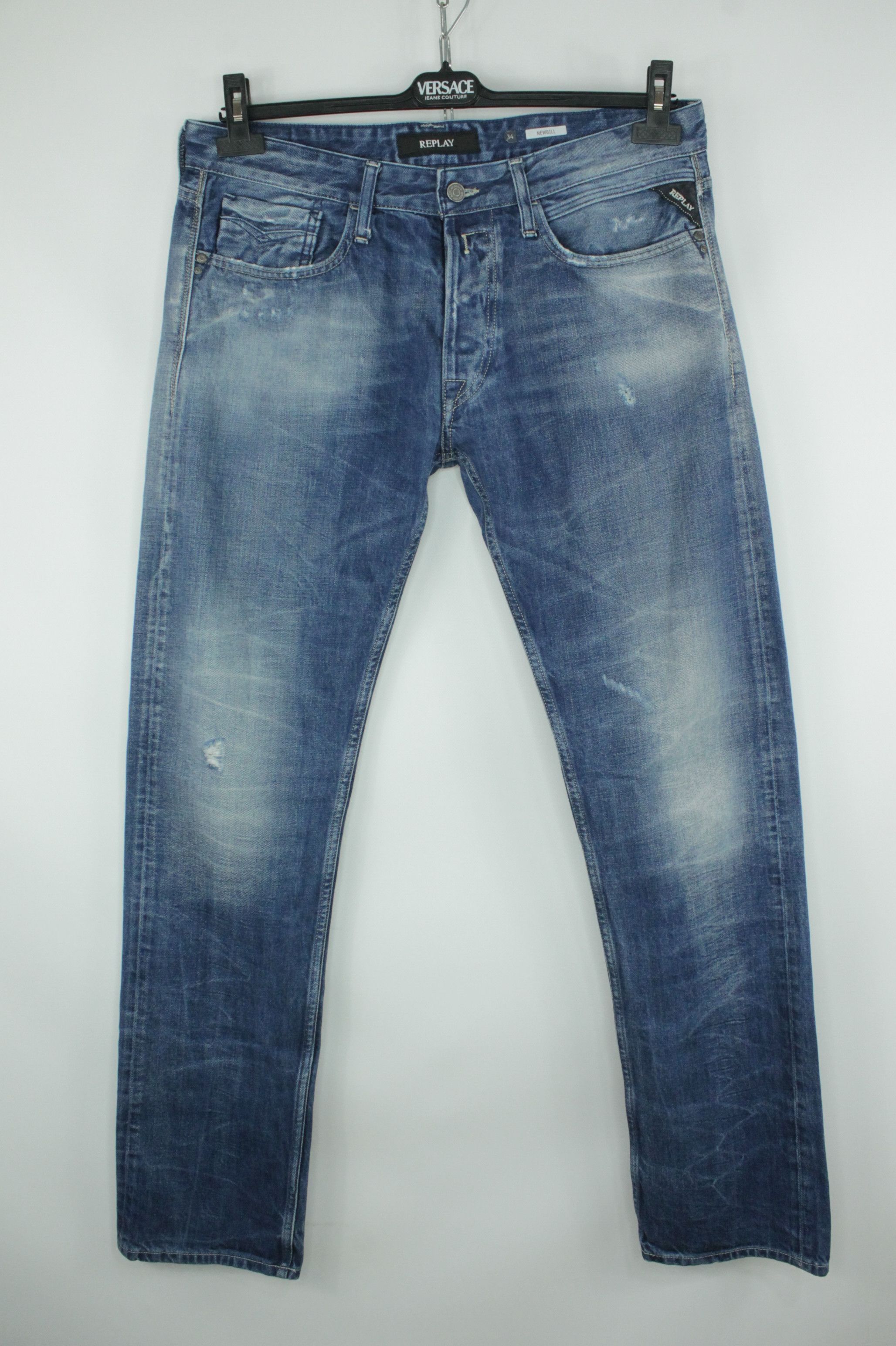 Replay Replay Newbill Blue Denim Regular Fit Jeans Men's Size US 34 / EU 50 - 1 Thumbnail