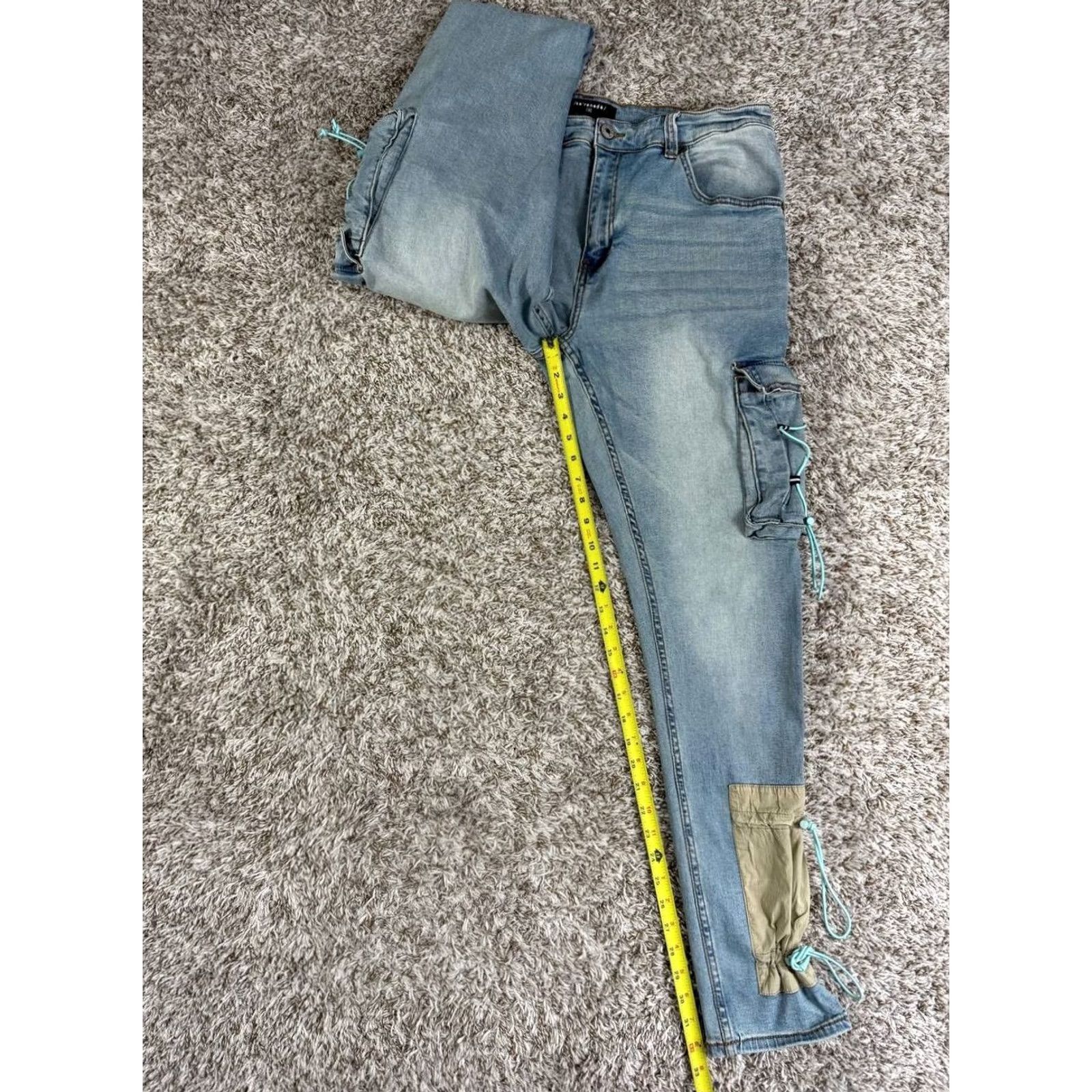 Vintage Serenede Cyber Cloud Cargo Jeans Size 38 Blue Men's Size US 38 / EU 54 - 5 Thumbnail