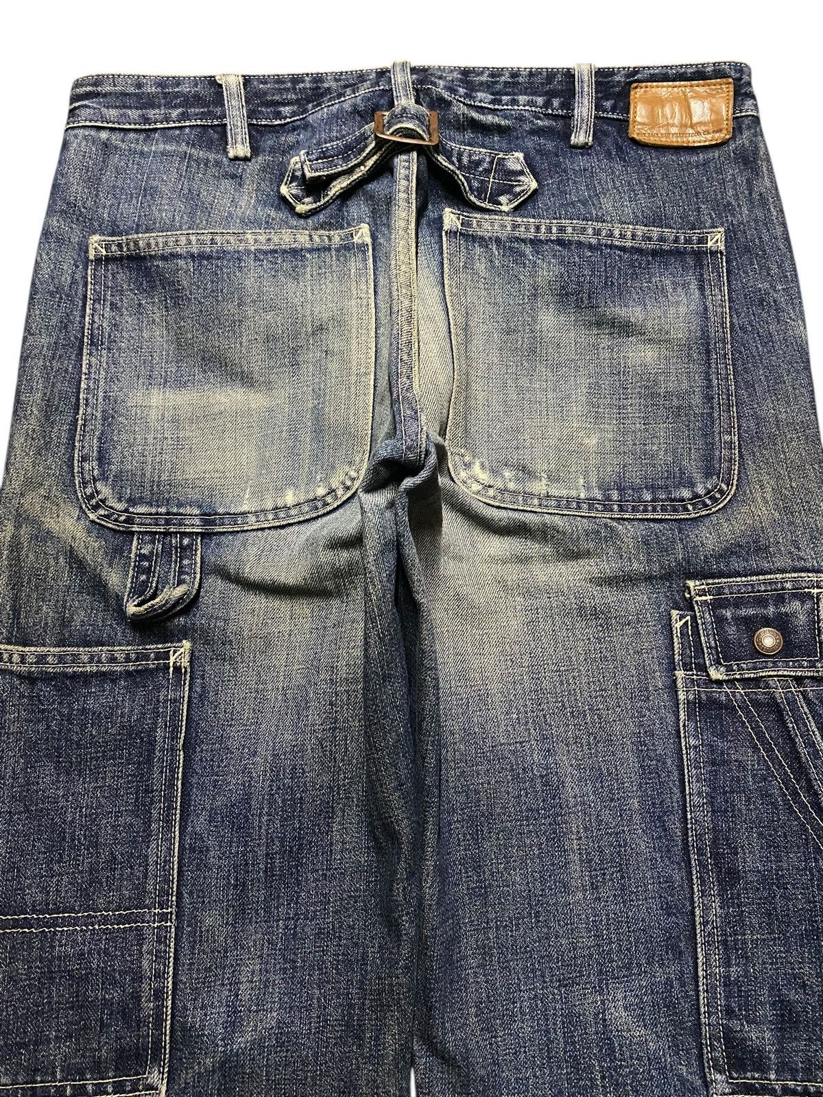 POST ARCHIVE FACTION (PAF) Size 34 Gap Mud Wash Multipocket Distressed Baggy Jeans Size US 34 / EU 50 - 4 Thumbnail