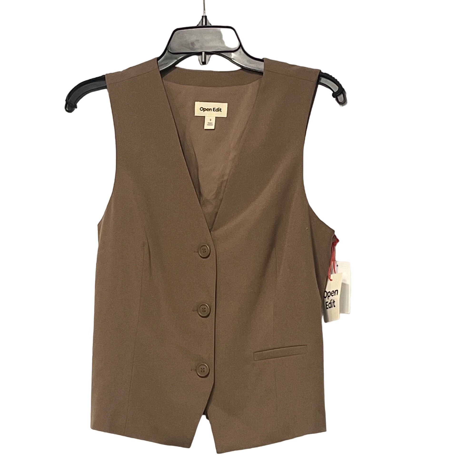 Other OPEN EDIT Fitted Vest In Brown Caribou, M Size M / US 6-8 / IT 42-44 - 9 Thumbnail