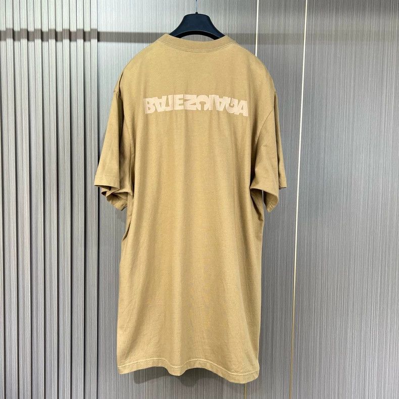 Balenciaga Balenciaga Embroidered Reverse Letter Logo Short Sleeve Size US M / EU 48-50 / 2 - 2 Thumbnail