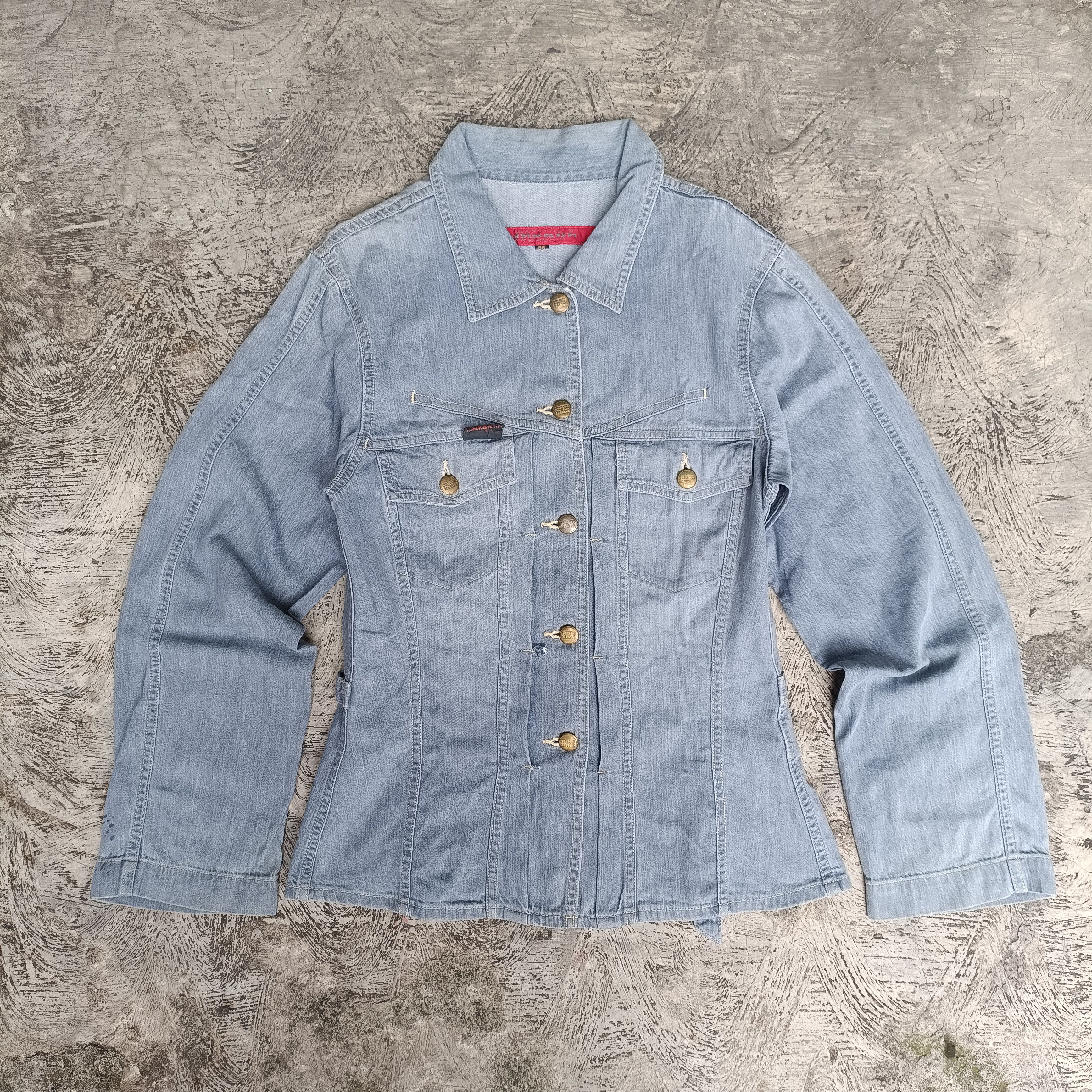 Marithe + Francois Girbaud Vintage MFG Stone Washed Denim Jacket W buckle back Size M / US 6-8 / IT 42-44 - 1 Thumbnail