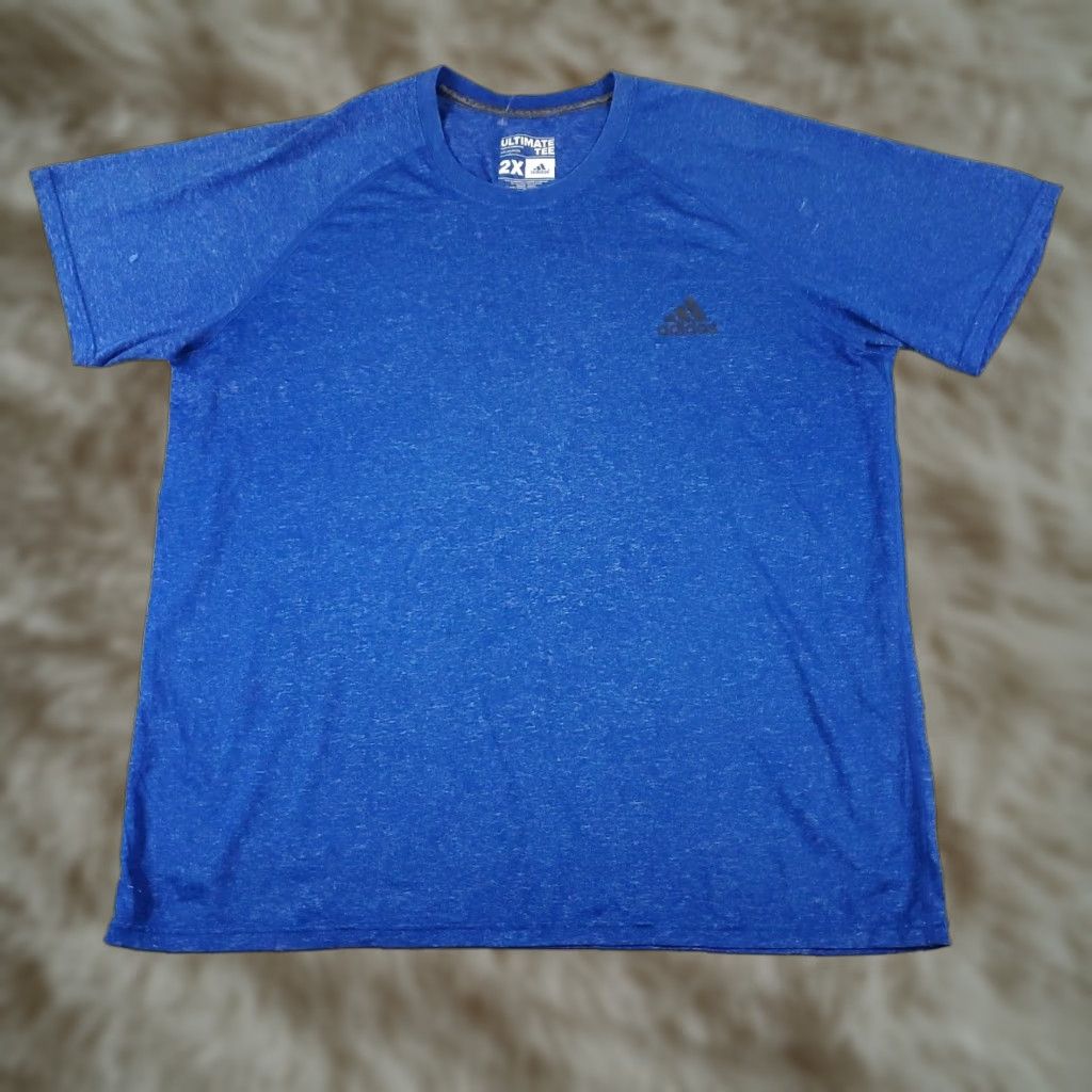 Adidas ADIDAS T-Shirt Mens 2XL Blue Short Sleeve Crew Neck Activewear Logo Basic Size US XXL / EU 58 / 5 - 1 Thumbnail