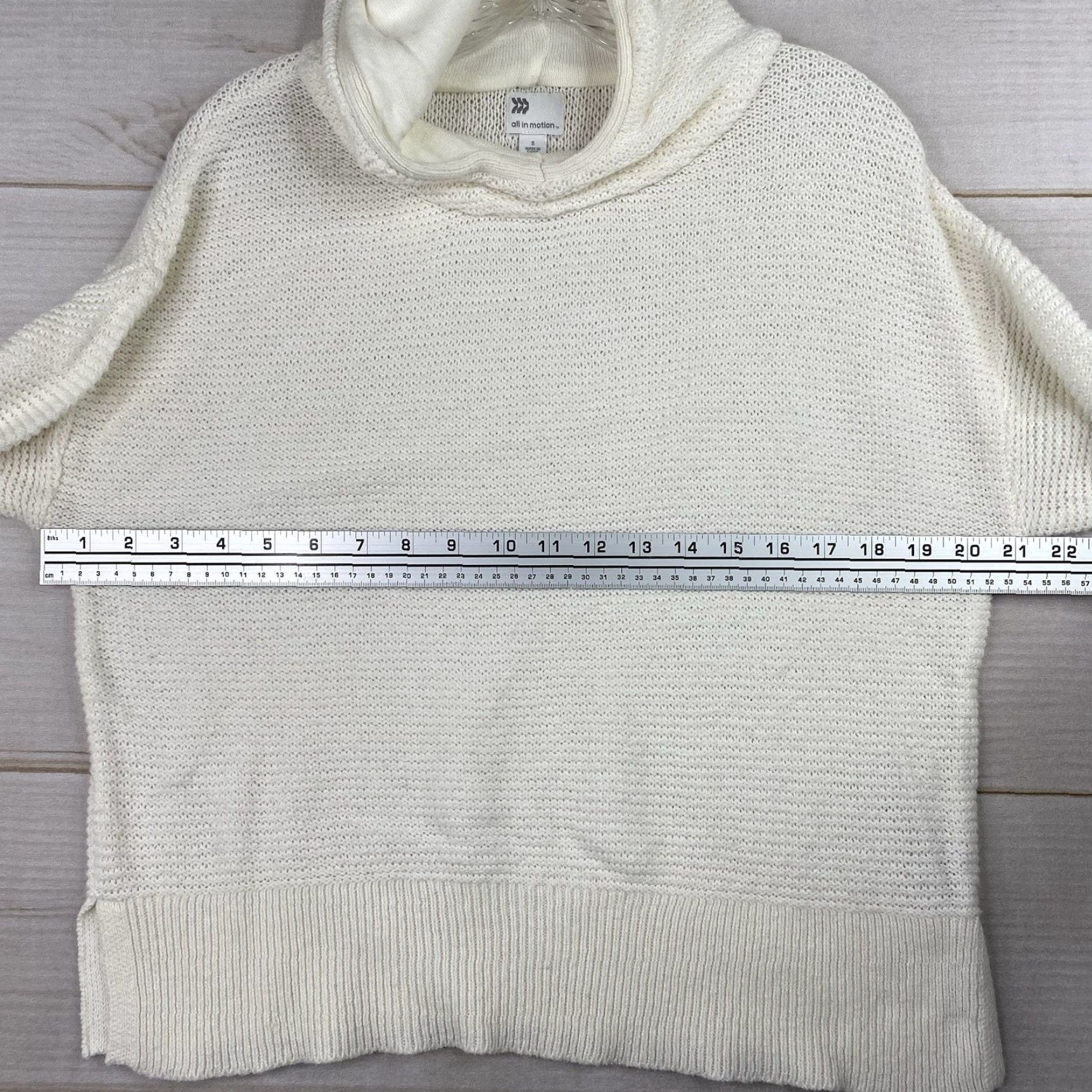 Vintage All in Motion Womens Sweater Sz S Cream Hooded Long Sleeve Knit Lightweight Cardigan Regular Size S / US 4 / IT 40 - 5 Thumbnail