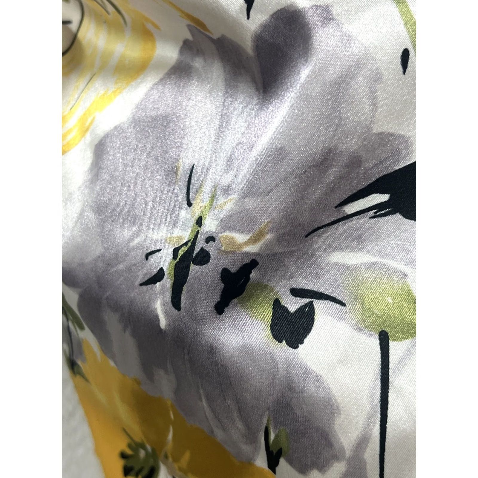 Vintage VINTAGE? No — London Times Yellow Floral Dress Sleeveless Satin Sheath Cocktail Wedding Guest Dress 10 Womens Size L / US 10 / IT 46 - 7 Thumbnail