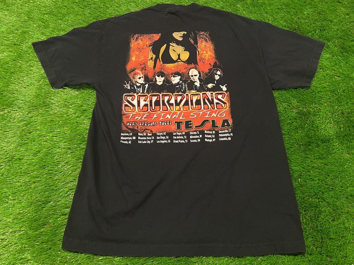 Band Tees Scorpions - The Final Sting 2012 - Tour Dates Double Sided Size US L / EU 52-54 / 3 - 5 Thumbnail