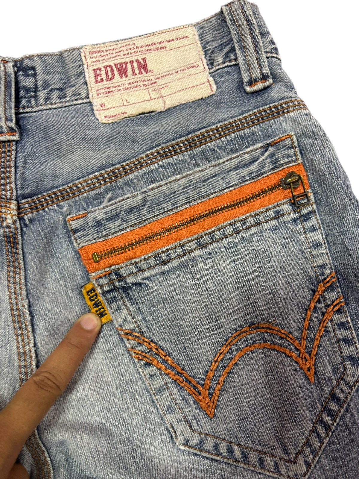 Edwin Vtg Edwin XV Japan 403 Distressed Jeans Size US 30 / EU 46 - 8 Thumbnail