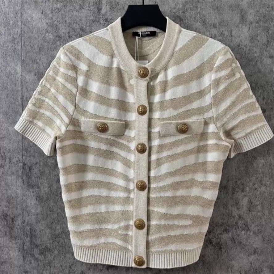 Balmain Balmain short-sleeve button-front jacket 95 New Size XS / US 0-2 / IT 36-38 - 1 Thumbnail