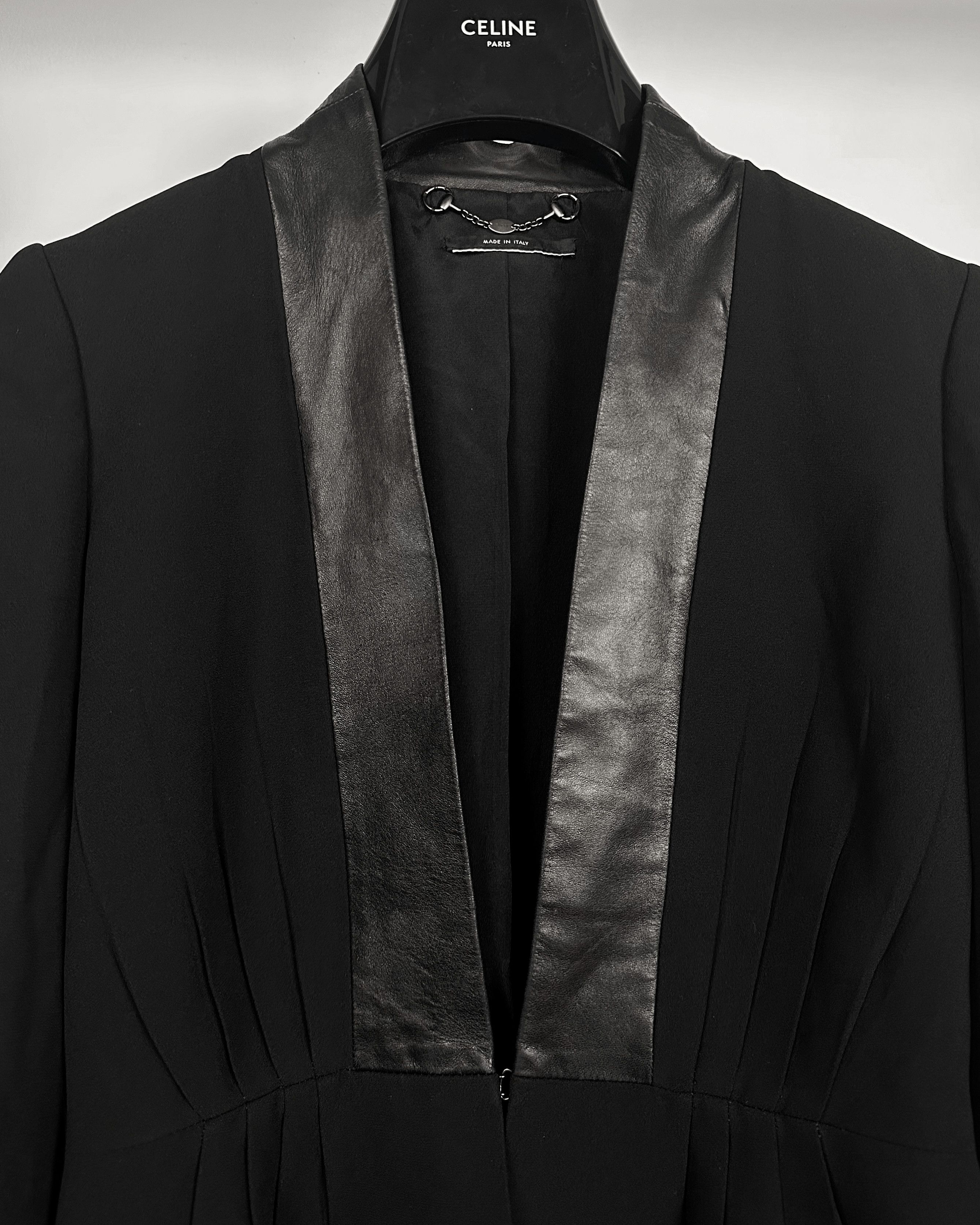 Gucci Gucci Blazer With Leather Collar Size US XS / EU 42 / 0 - 4 Thumbnail