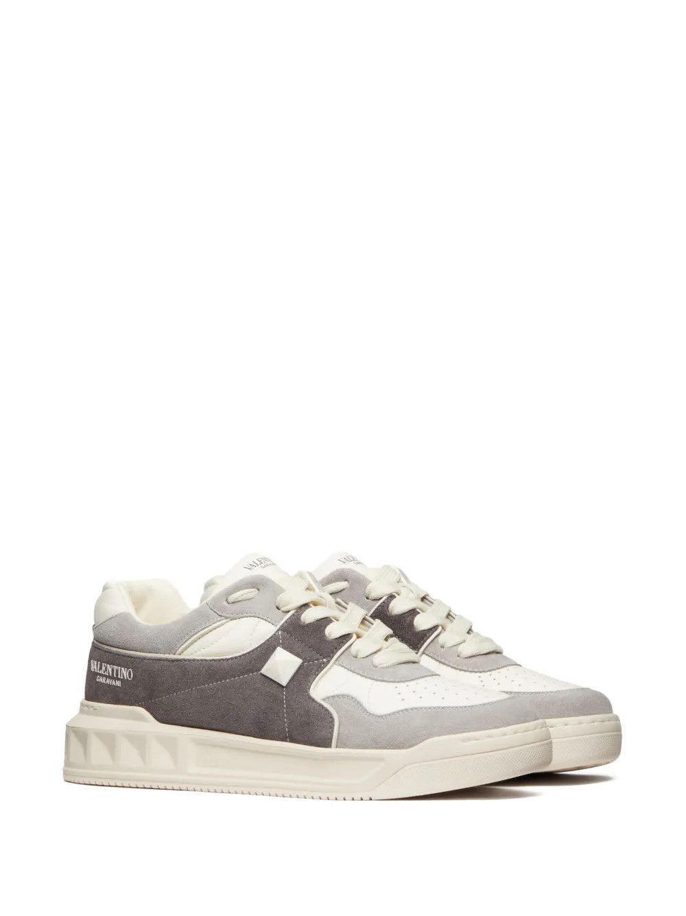 Valentino o1y0525 Logo Leather Low-Top Sneakers in Multicolor Size US 8 / EU 41 - 2 Thumbnail