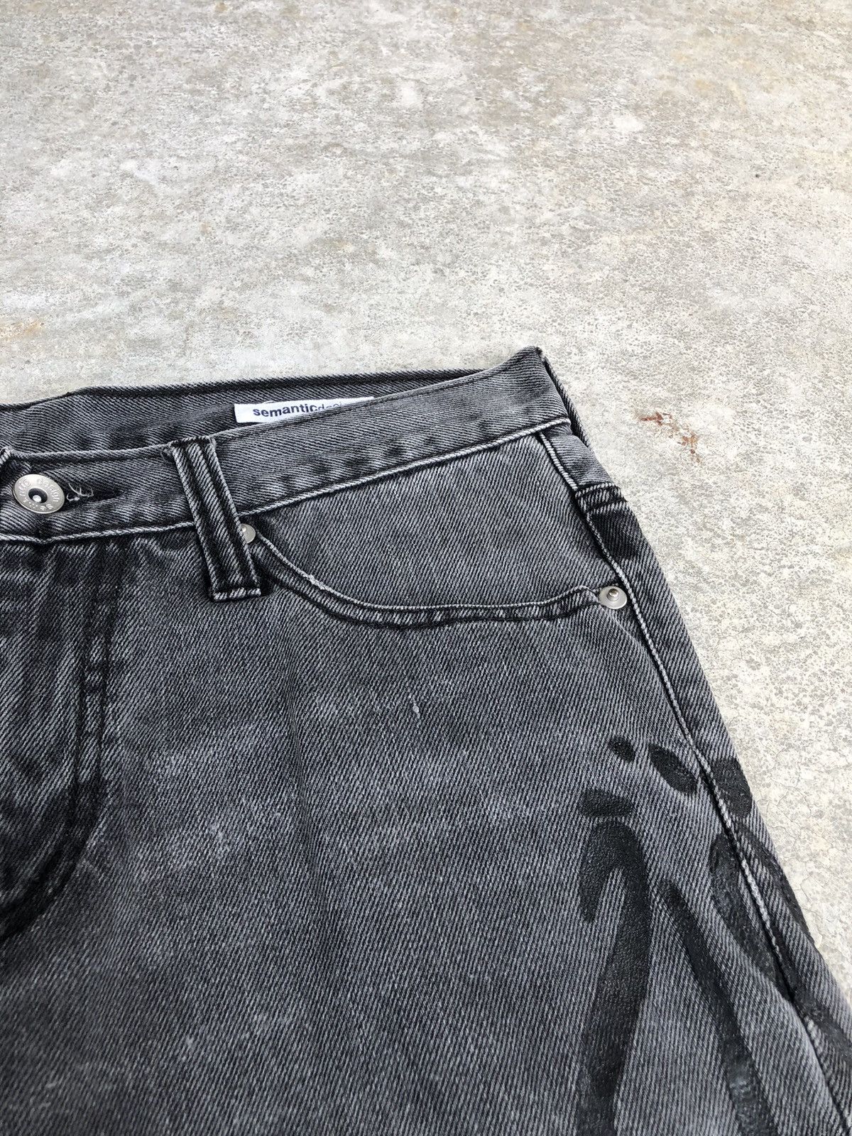 semanticdesign Japanese Semantic Design Flared Jeans Distressed Jeans Size US 31 - 16 Thumbnail