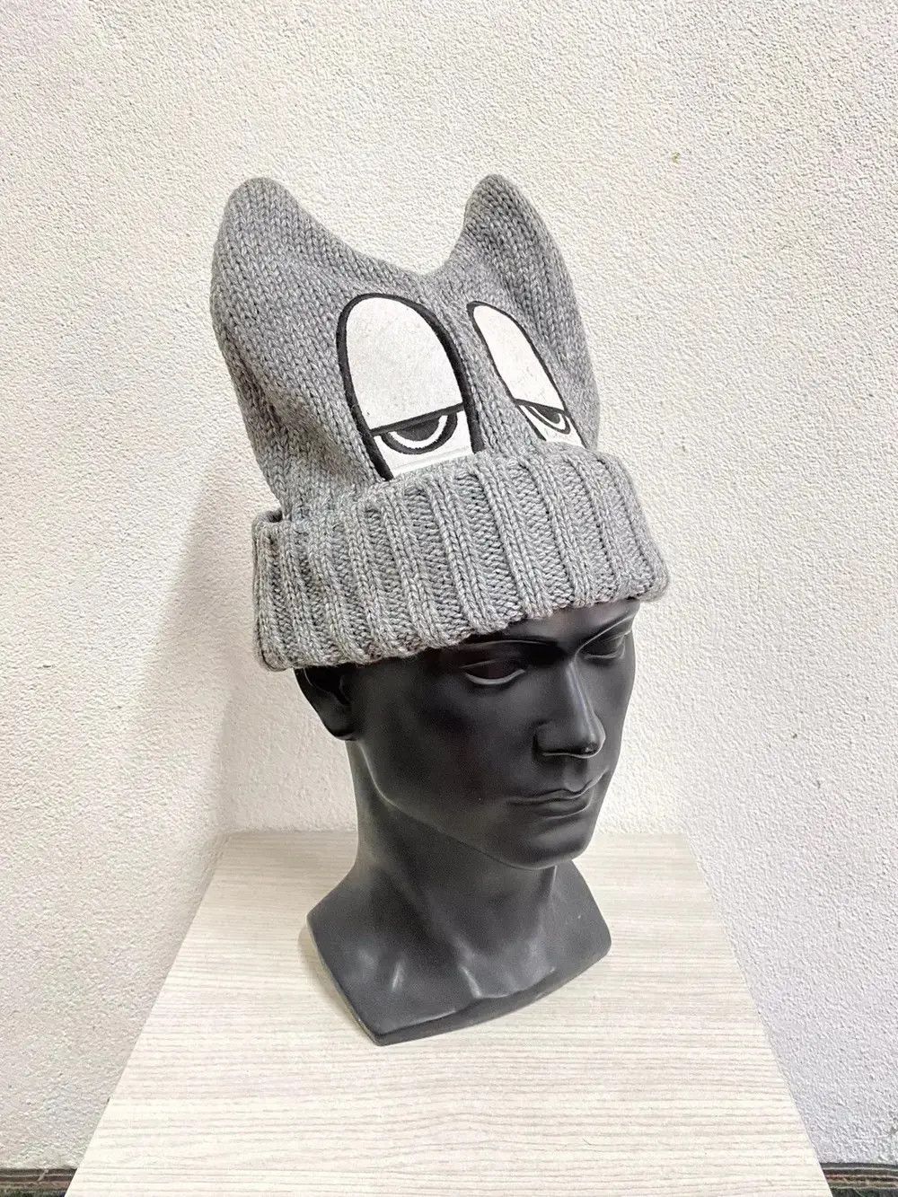 Japanese Brand Japanese Brand Big Logo Eyes Devil Horn Beanie Hat Size ONE SIZE - 3 Thumbnail