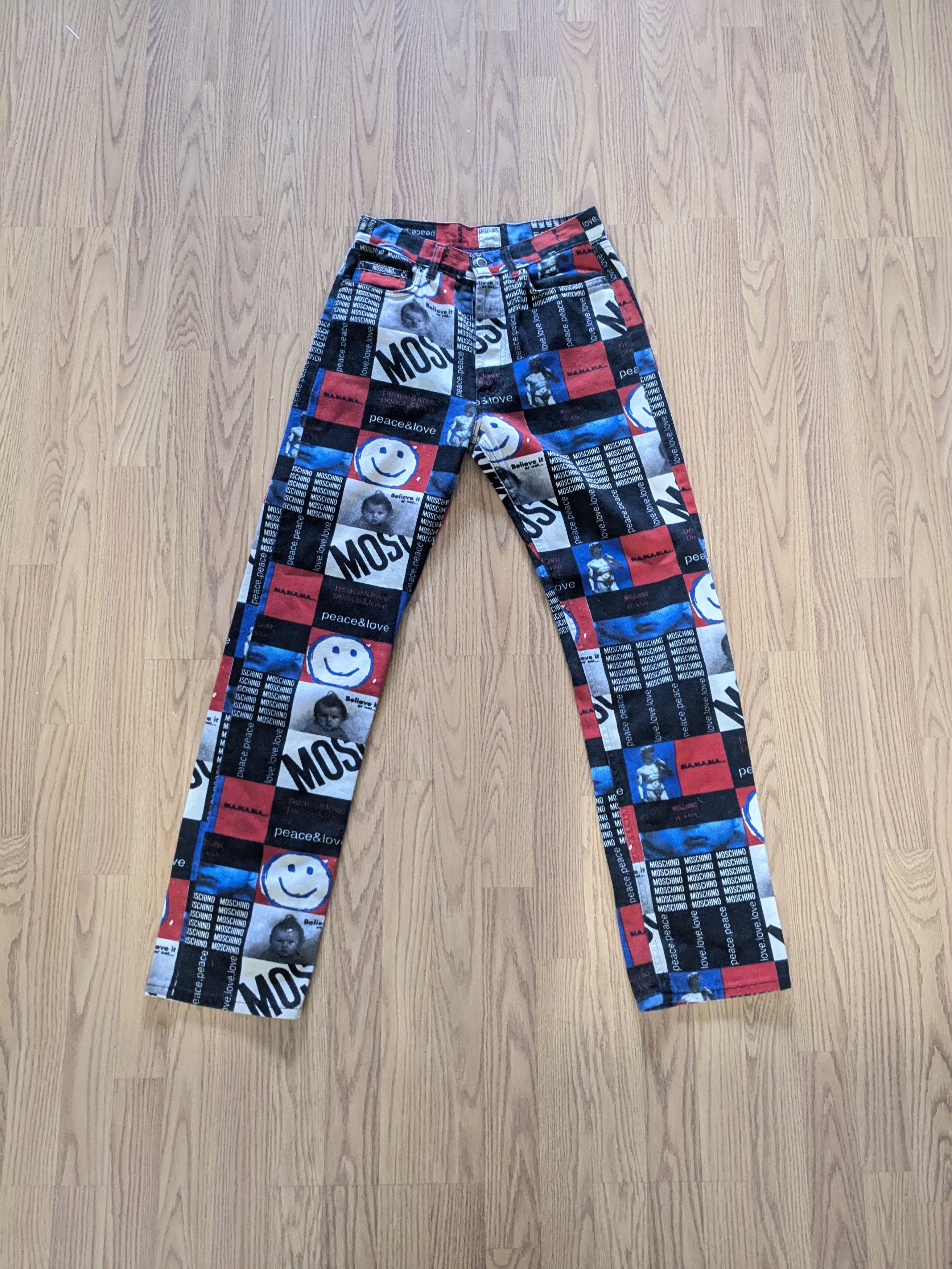 Other Vintage Moschino Jeans Red White Blue 30x31 Italy Size US 30 / EU 46 - 6 Thumbnail