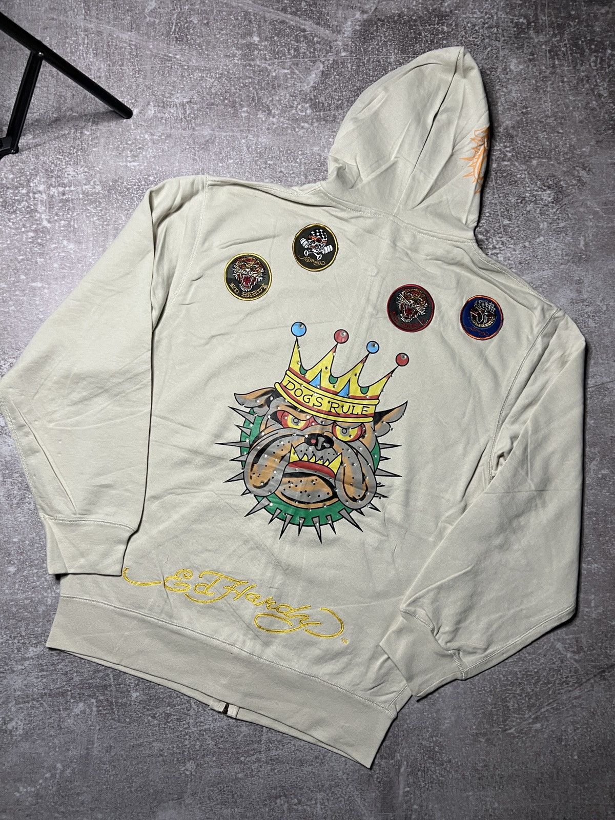 Ed Hardy Vintage Ed Hardy Zip Up Hoodie Size XXL Size US XXL / EU 58 / 5 - 7 Thumbnail