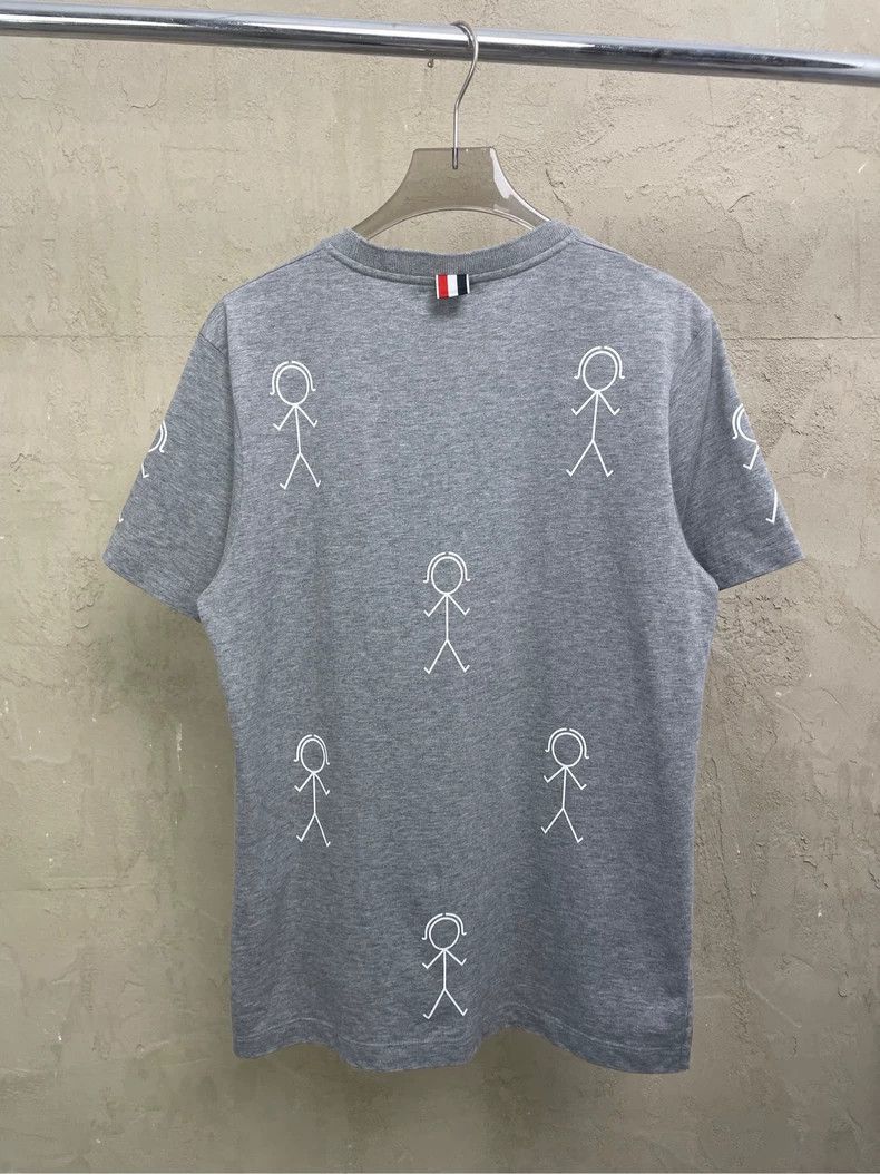 Thom Browne Thom browne Gray match line villain print short-sleeved T-s Size US XS / EU 42 / 0 - 2 Thumbnail
