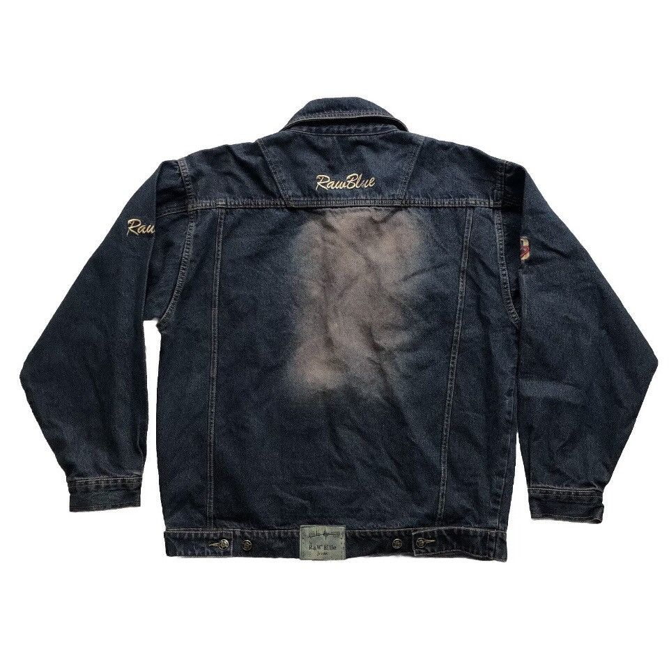 Other Raw Blue Jeans Vintage Embroidered Stonewash Denim Jacket Size US XL / EU 56 / 4 - 2 Thumbnail