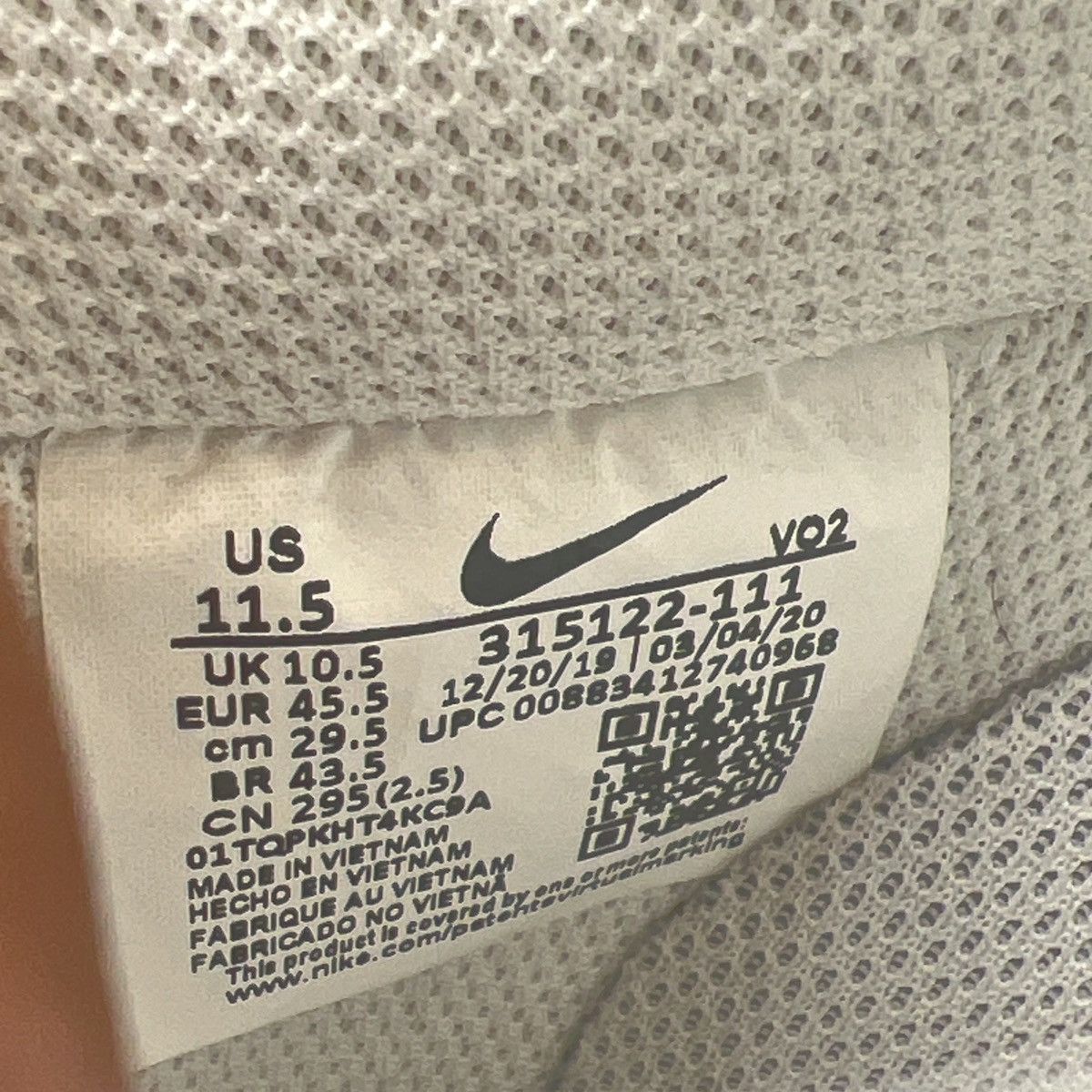 Nike Air Force 1 07 white Size US 11.5 / EU 44-45 - 9 Thumbnail