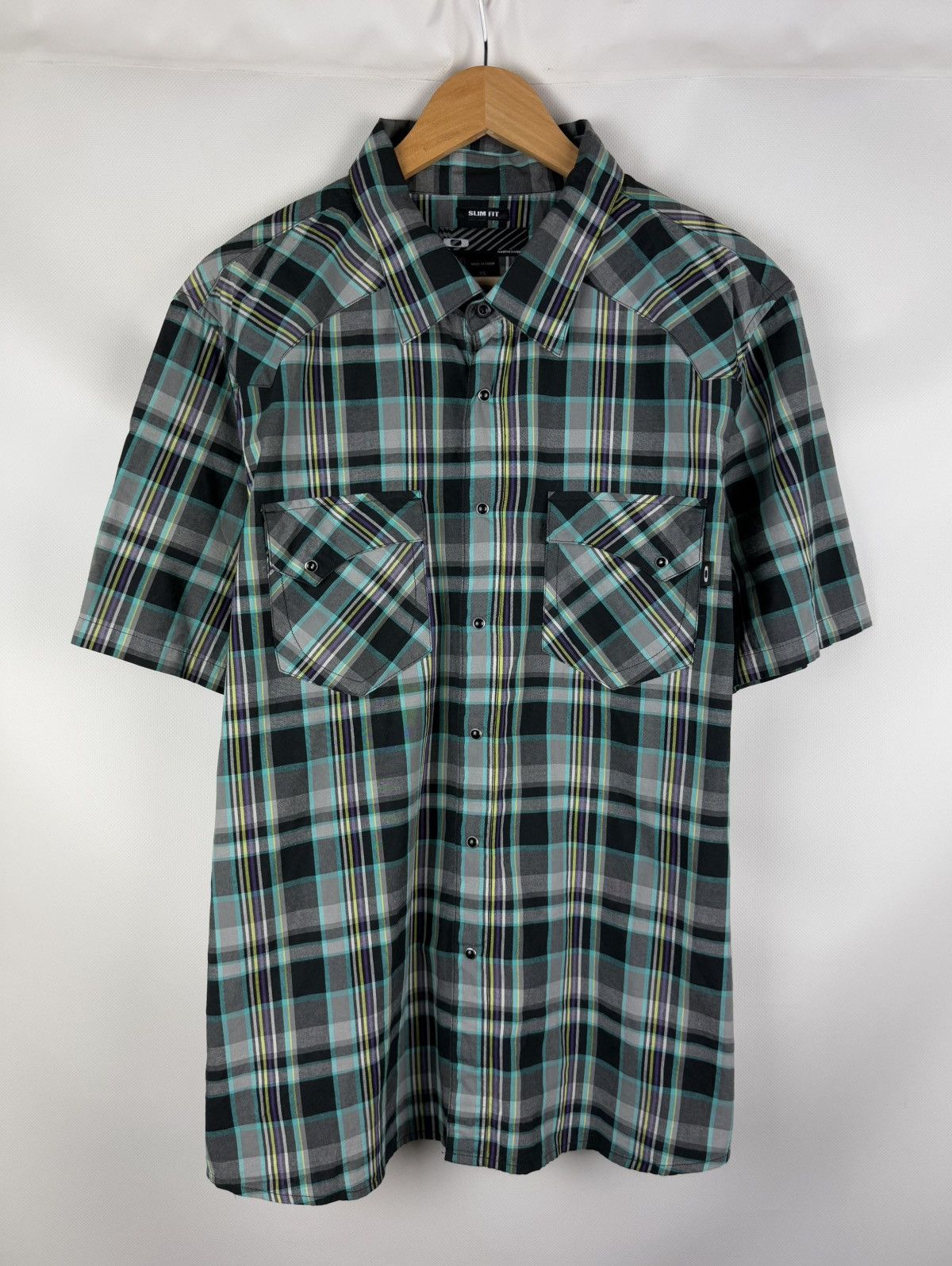 Oakley Oakley Short Sleeve Checked Western Outdoor Button Up Shirt Size US XL / EU 56 / 4 - 1 Thumbnail