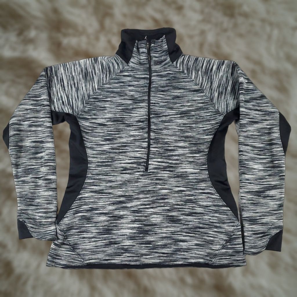 Vintage Columbia Sweater Womens M Gray 1/2 Zip Up Pullover Knit Size M / US 6-8 / IT 42-44 - 1 Thumbnail