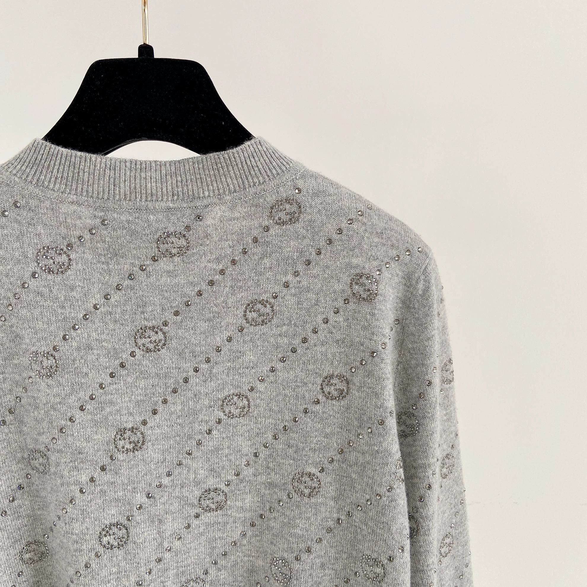 Gucci Gucci Pave Logo Cardigan S Size S / US 4 / IT 40 - 5 Thumbnail