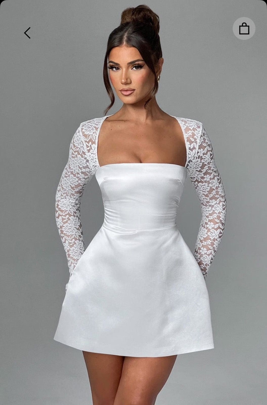Babyboo Fashion Sade Mini Dress-ivory Size L / US 10 / IT 46 - 3 Thumbnail