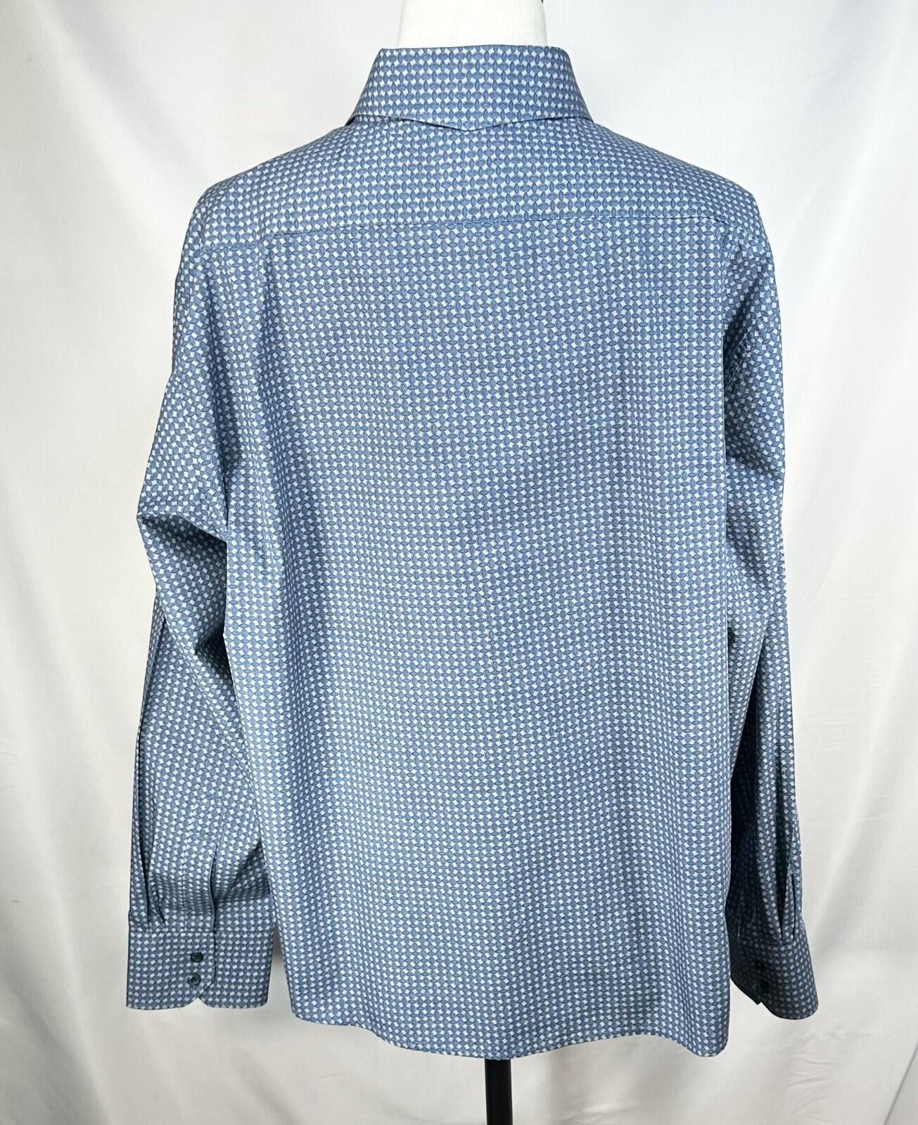 English Laundry English Laundry Tall Embroidered Button Up Blue Mens 2XLT Size US XXL / EU 58 / 5 - 2 Thumbnail
