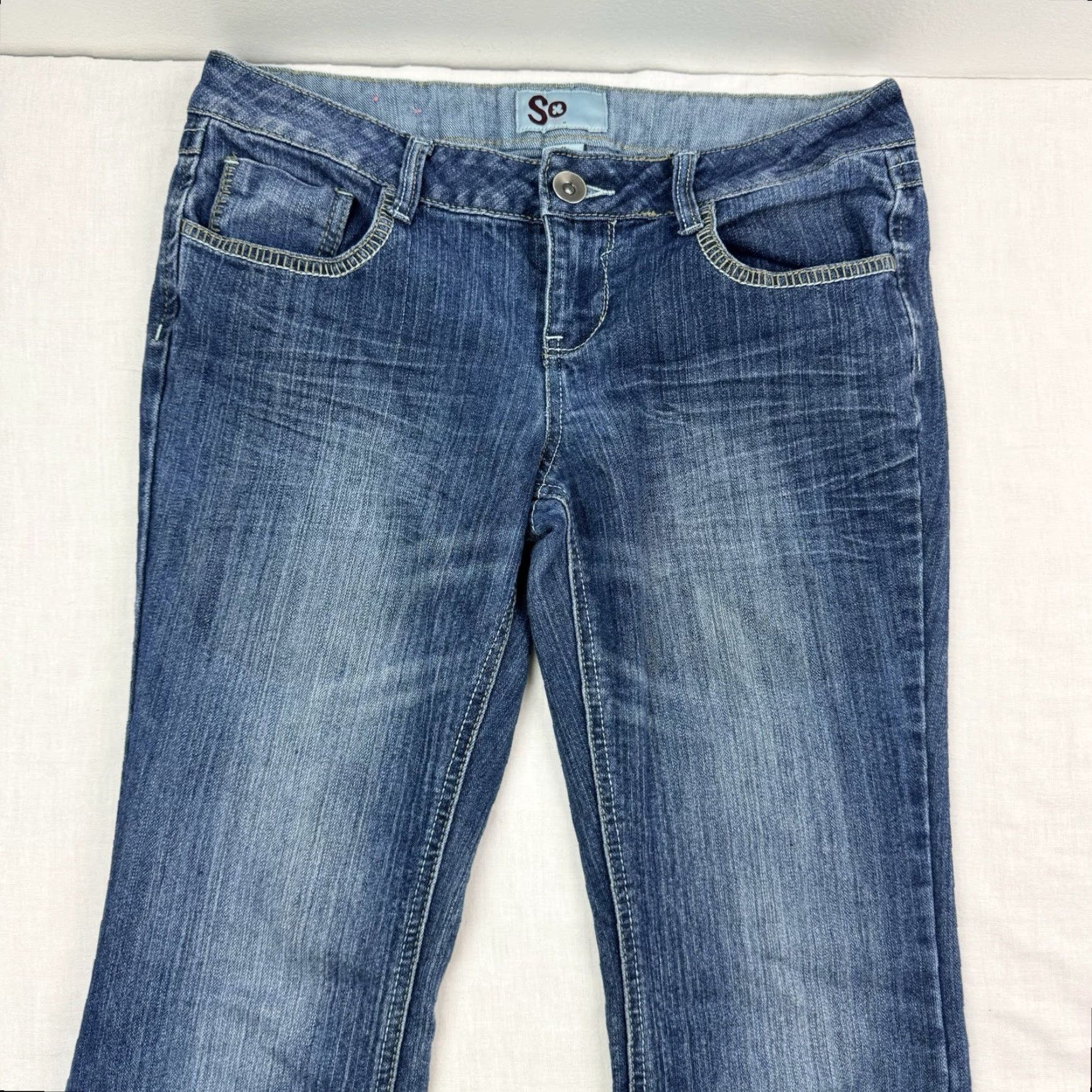 Vintage VINTAGE SO Jeans Bootcut Women’s 11 Mid Waist Hippie Hipster 2000s Blue Size 32" / US 10 / IT 46 - 2 Thumbnail