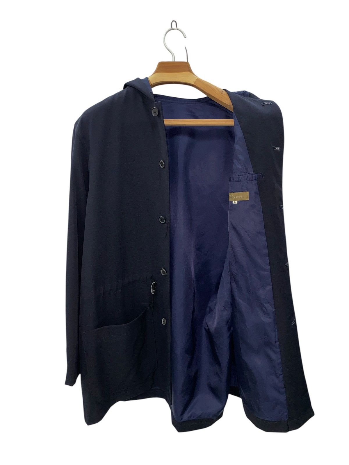 Y's for Men × Yohji Yamamoto Yohji Yamamoto AW98 dark navy blue wool hooded jacket Size US L / EU 52-54 / 3 - 5 Thumbnail