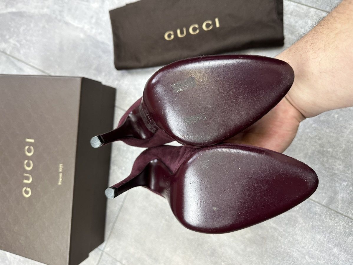 Women’s Burgundy Kid Scamosciato Gucci Shoes