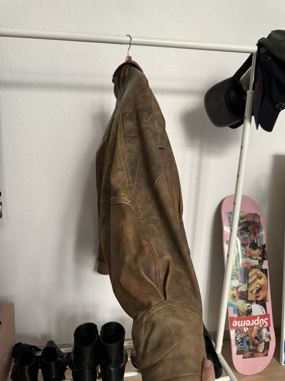 Genuine Leather Vintage Leather Bomber Jacket from 80’S Size US L / EU 52-54 / 3 - 5 Thumbnail