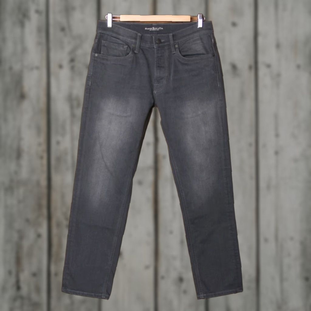 Vintage RISING SUN & CO. The Slim Fit Gray Stretch Denim Jeans Mens Sz. 31x29 - 5-Pocket Straight Inseam 29" Size US 31 - 1 Thumbnail