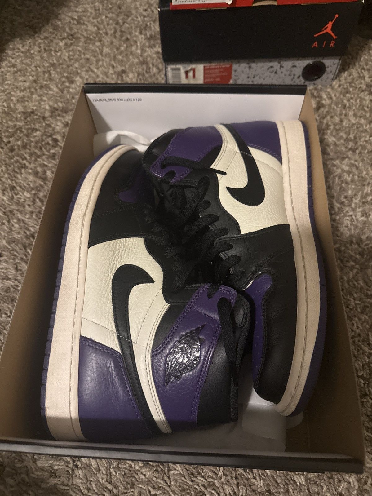 Jordan Brand × Nike Nike Air Jordan 1 “Court purple 1.0” Size US 11 / EU 44 - 2 Thumbnail