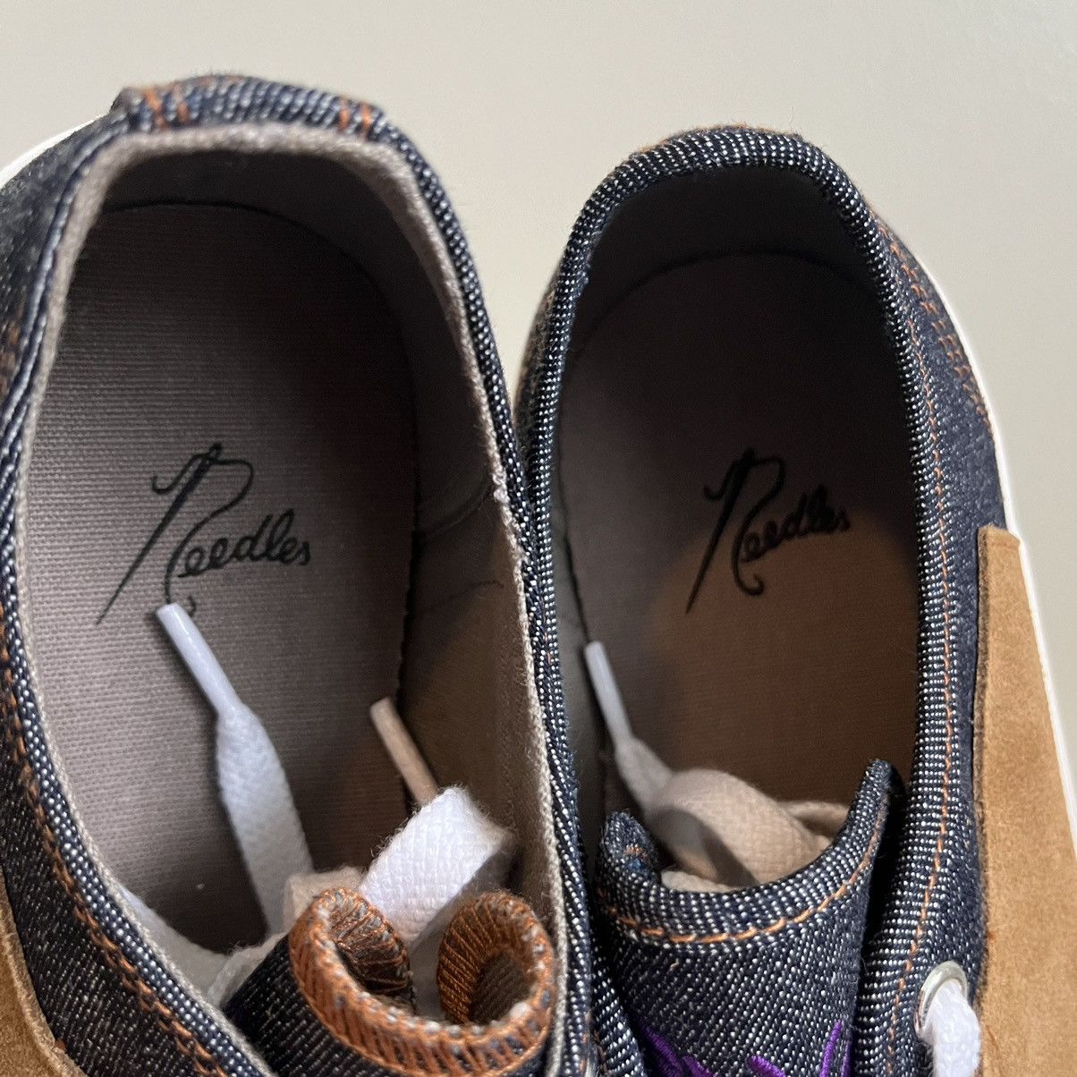 Needles SS22 9 oz. Denim Suede Ghillie Sneaker Size US 8.5 / EU 41-42 - 17 Thumbnail