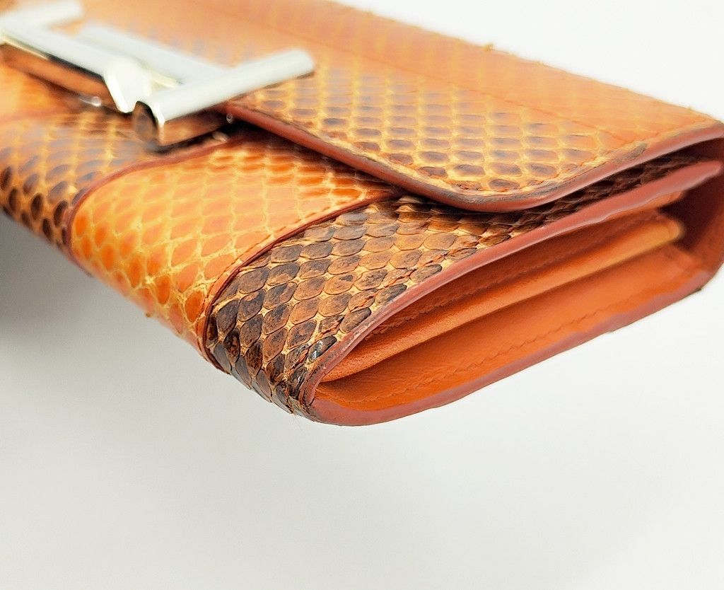 Tod's TODS snake skin orange button wallet Size ONE SIZE - 9 Thumbnail