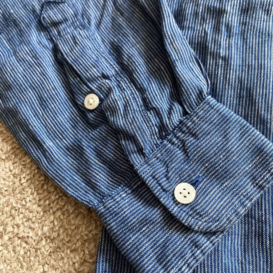 Muji Hickory Stand Collar Stripe Shirt Size US M / EU 48-50 / 2 - 3 Thumbnail