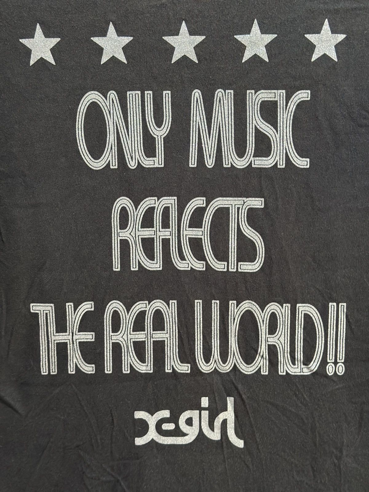 Japanese Brand × Vintage Vintage X-Girl Only Music Reacts The Real World Sun faded Size US M / EU 48-50 / 2 - 6 Thumbnail