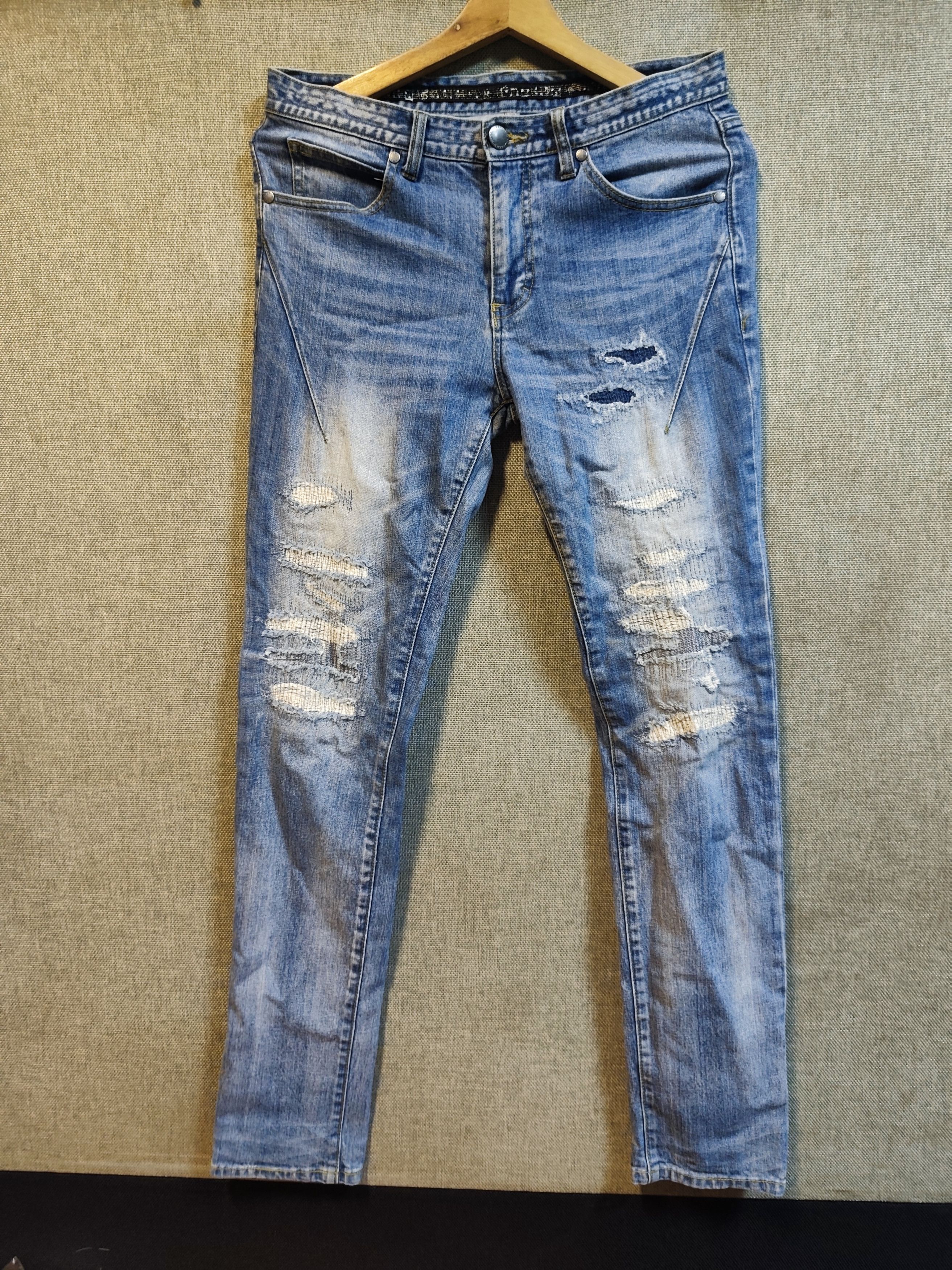 NANO universe × Number (N)ine Number Nine x Nano Universe Distressed Jeans Size US 30 / EU 46 - 1 Thumbnail