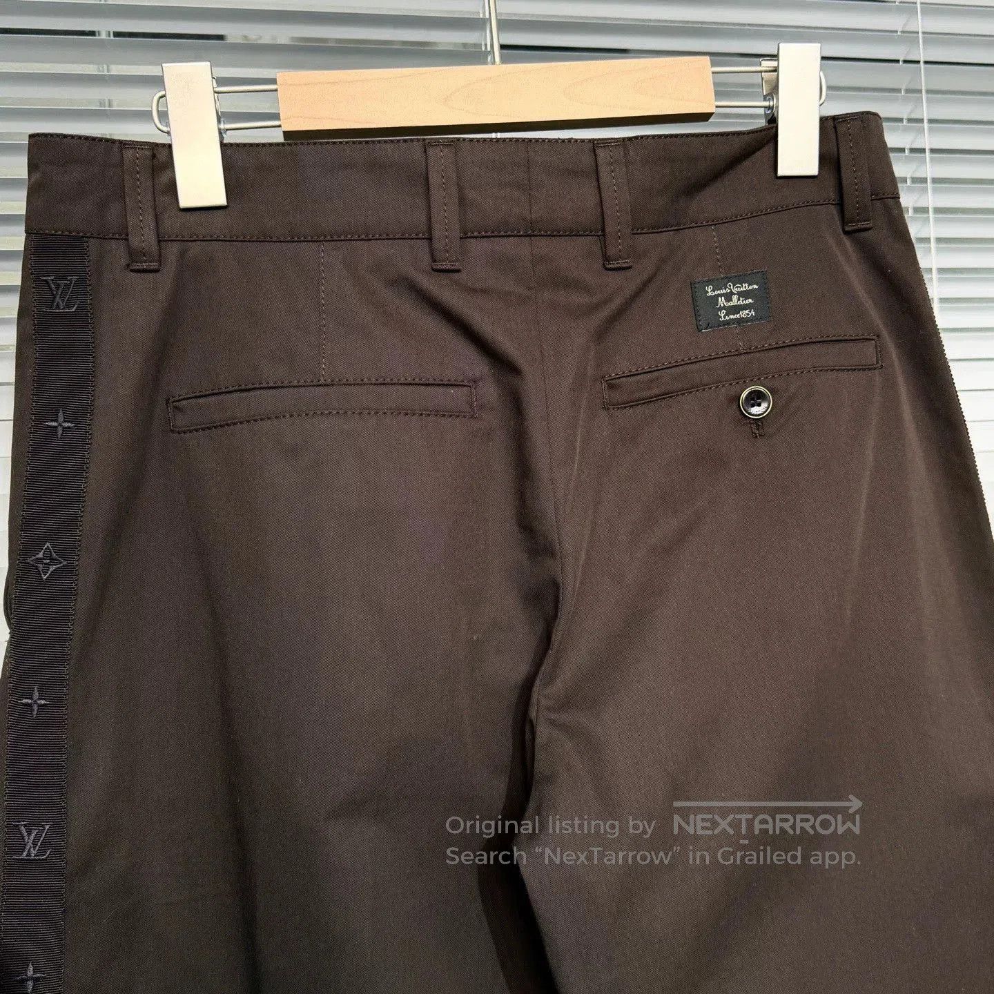 Louis Vuitton brown lv denim pants with checkered hem. Size US 36 / EU 52 - 4 Thumbnail