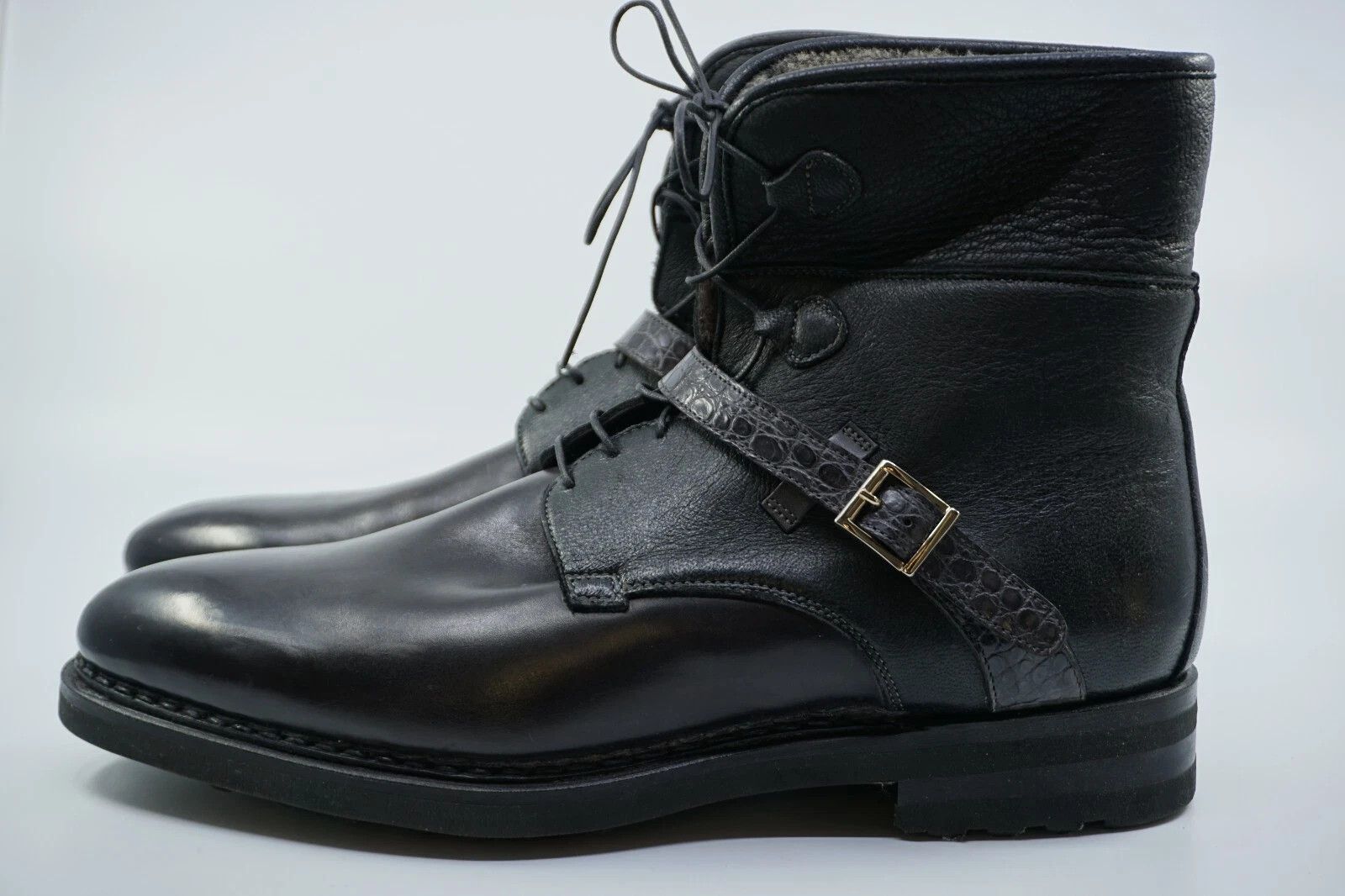 Santoni NEW Santoni Goodyear Fur Boots EU 42.5 UK 8.5 US 9.5 Size US 9.5 / EU 42-43 - 3 Thumbnail