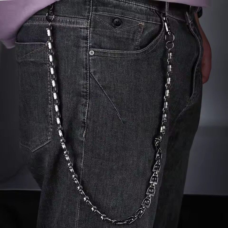 Jewelry Dark Hip Hop Skull Wallet Chain, Pants Chain Size ONE SIZE - 6 Thumbnail