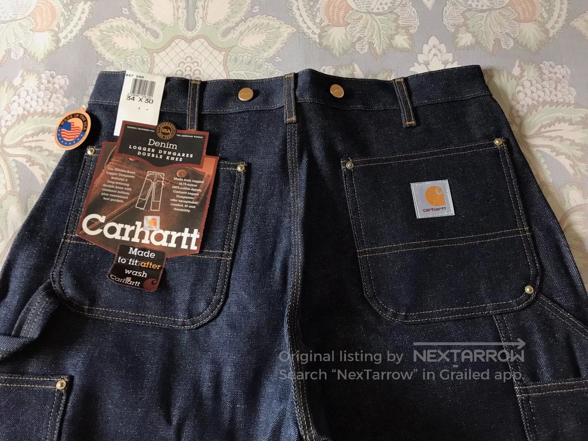 Carhartt Carhartt B07 Double Knee Raw Denim Jeans. Size US 34 / EU 50 - 5 Thumbnail