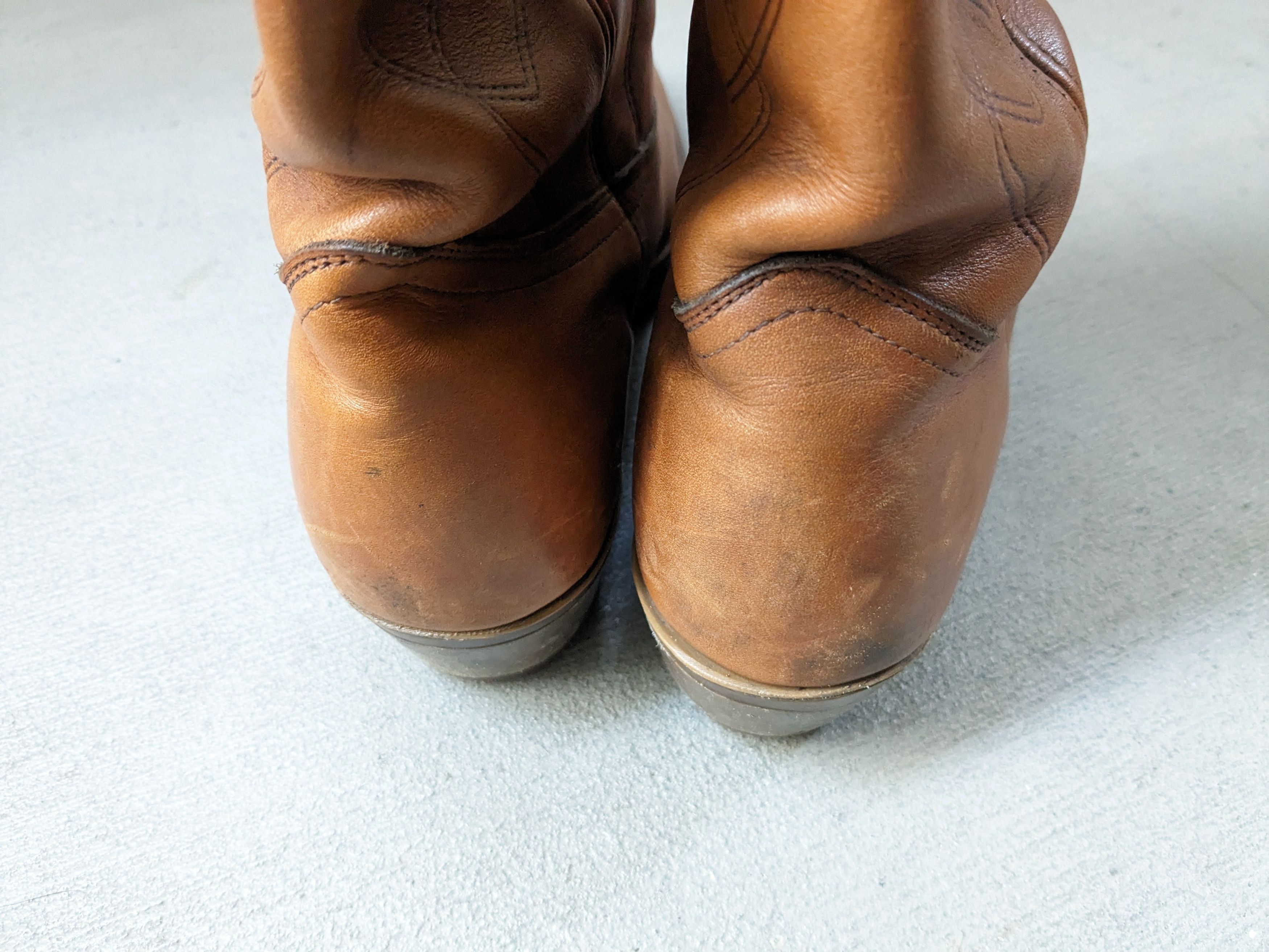 Genuine Leather Vintage Cowboy Boots Size 9.5 Brown Leather Western USA Size US 9.5 / EU 42-43 - 10 Thumbnail
